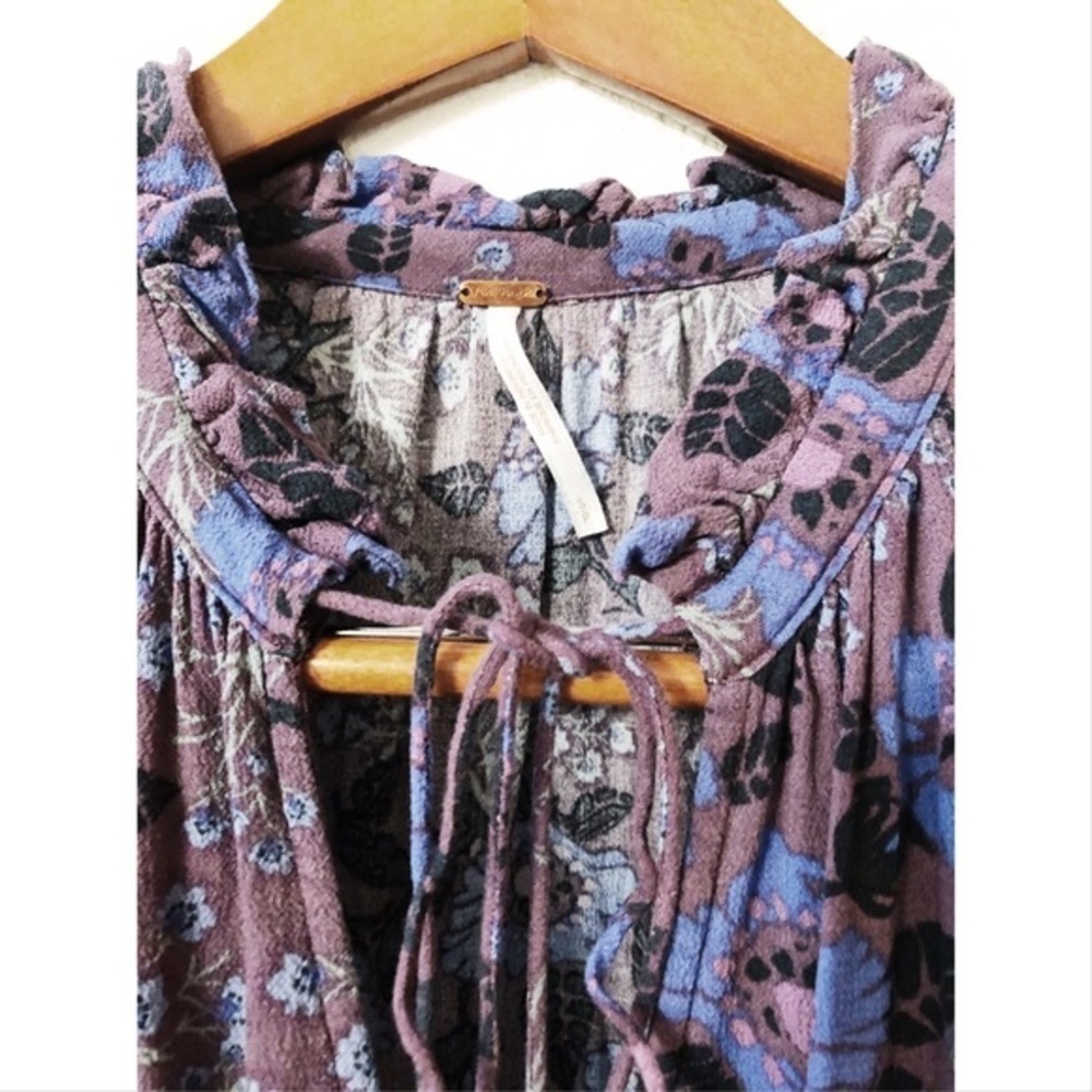 Free People floral mock neck tunic NWOT - Picture 5 of 8